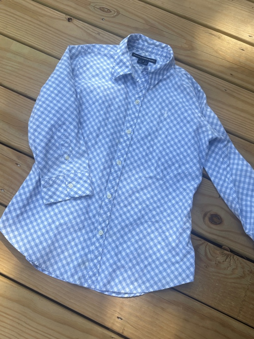 Ralph Lauren sport slim fit child's Gingham Button-Down size 10